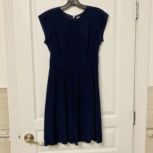 Rebecca Taylor Navy Silk Dress Size 2